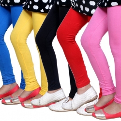 IndiWeaves Kids Super Soft Cotton Leggings Combo 5