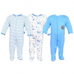 POPPINS Baby Girls, Baby Boys Bodysuit for 6-9 months, Pack of 3