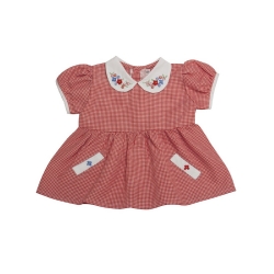 VedVid Soft Fabric Beautiful Trendy Checks Frock For New Born