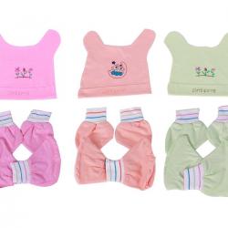 Jo Kids Wear Cap Booties and Mittens Set,3 -12 Months