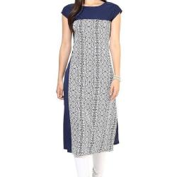 Binny Creation Womens Art Crepe Casual wear kurta