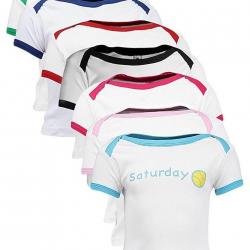Goodway New Born Daily Theme Combo Pack of 7 T-Shirts