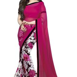 Trendz Womens Georgette Saree TZN_Beet_Aayesha_pink