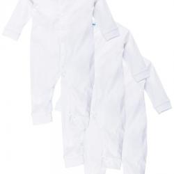 Snuggles Rompers, Pack of 3, White 3-6M