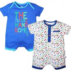 Fs Mini Klub Boys Regular Fit Romper- Pack of 2