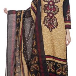 DivyaEmporio Womens Faux Cotton Multicolor Dress