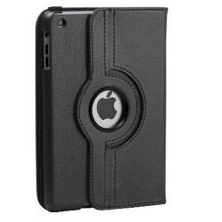 Black Leather Case Cover Stand 360 Degree For iPad Mini
