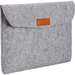 AmazonBasics NC1506106R2 13-inch Felt Laptop Sleeve,Light Grey