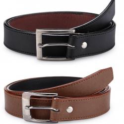 Mens combo of 2 Leather Belt RSD705_BB