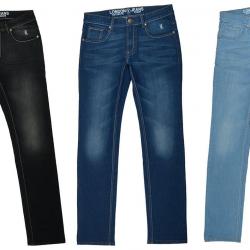 London Jeans mens slimfit stretchable jeans pack of 3 lightblue,darkblue,black
