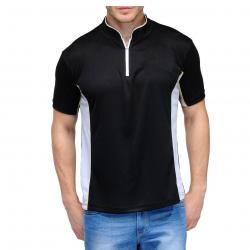 Scott Crackle Mens Dryfit Black with White T-shirt