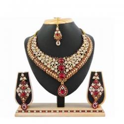 Vatsalya Creation Alloy Jewel Set Maroon