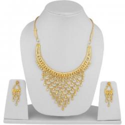 Jewels Guru Brass Jewel Set Gold