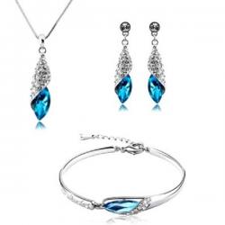 University Trendz Alloy Jewel Set Blue