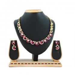 Vatsalya Creation Alloy Jewel Set Pink