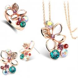 University Trendz Alloy Jewel Set Multicolor