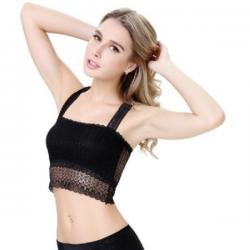 PrivateLifes Celebrity Style Womens T-Shirt, Sports Black Bra