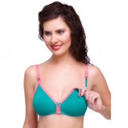 Inner Sense Organic Antimicrbial Soft Womens Nursing Green Bra