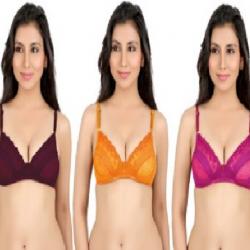 Alite Fashion Womens Full Coverage Maroon, Yellow, Pink Bra