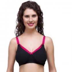 Inner Sense Organic Antimicrobial Soft Nursing Bra Womens Nursing Black Bra