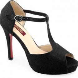 Shuz Touch Women Black Heels, Black