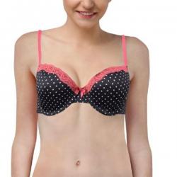 Hey Its Me BR-008 Womens Full Coverage Black Bra