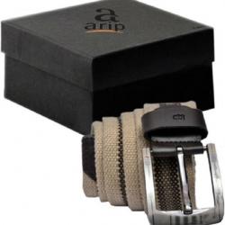 ARIP Boys, Girls, Men, Women Formal, Party, Evening, Casual Beige Canvas, Fabric Belt