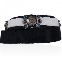Demigods Women Evening Black Fabric Belt