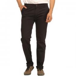 Feels Good Slim Fit Mens Black Trousers