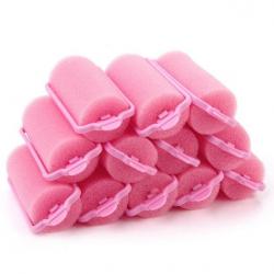 Imported 12 x Popular Magic Soft Foam Sponge Hair Curler Rollers Cushion Random Color