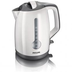 Philips HD4649 1.7-Litre 2400-Watt Concealed Element Kettle - White and Gray