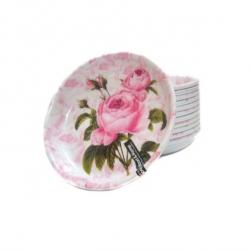 Wood &amp; Kemp Smart Dinning 12pcs Rosa halwa Printed Melamine Plate Set