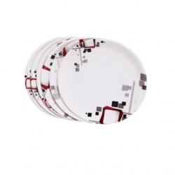 onex Box Pattern Printed Melamine Plate Set