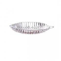 PRAX Classic leaf platter / serving plate Engraved Glass Tray