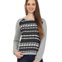 United Colors of Benetton Full Sleeve Printed Womens Sweatshirt