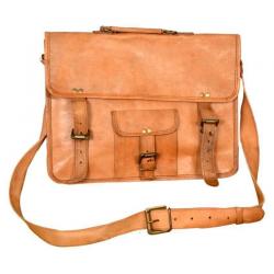 Gaurav ARYA786 Brown Leather Office Bag