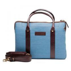 Landmesser Landmesser Cooper Blue Canvas Office Bag
