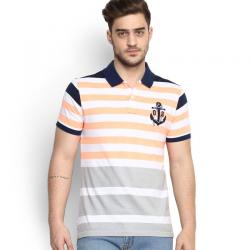 People Orange Slim Fit Polo T Shirt