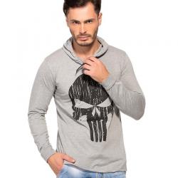 Alan Jones Clothing Grey Hooded T Shirts