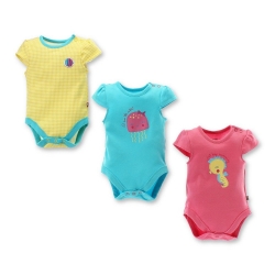 FS Mini Klub Baby Girls Bodysuit, Pack Of 3