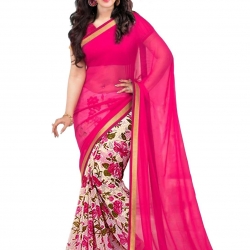 Trendz Womens Georgette Saree TZN_Aayesha_Pink