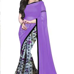 Trendz Georgette Lavender SareeTZ_Jasmin