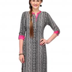 Cenizas Casual 3/4 Sleeve Graphic Print Womens Kurti