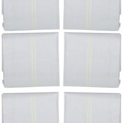 Reddington Gentlemans Cotton Handkerchief - Pack Of 6 White