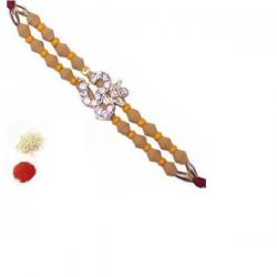 Indigo Creatives American Diamonds Auspicious Om Design Designer Rakhi