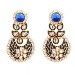 Tsquare Kundan Meena Alloy Drop Earring