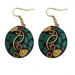 Yogada Antique Indian Handmade06 Brass Drop Earring