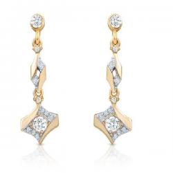 Oviya Crystal Alloy, Brass Drop Earring