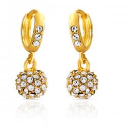 Mahi Royal Gold Sparklers Alloy Drop Earring