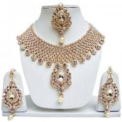 Jewels Guru Alloy Jewel Set White